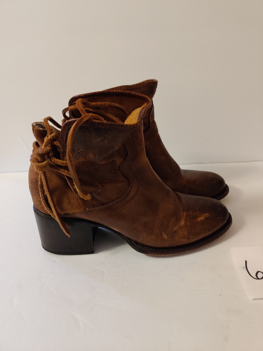 Freebirds Brown Leather Ankle Boots 9 Casey